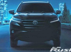 Siluet depan Toyota Rush generasi terbaru. Sekilas mirip Fortuner ya?
