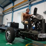 Hiroo Kayanoki, Presiden Direktur HMSI pada acara Soft Launching Hino Bus RN 285 Automatic Transmission