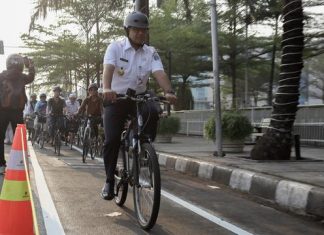 Ini Jadwal Penerapan Tilang di Jalur Khusus Sepeda di Jakarta jalur khusus sepeda