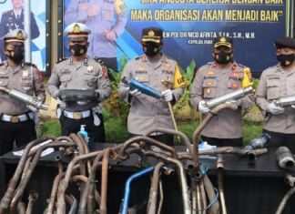 razia knalpot racing motor modifikasi