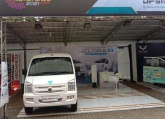 Mobil listrik Gelora E keluaran DFSk ambil bagian di IEMS 2021