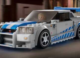 Lego Rilis Miniatur Nissan GT-R R34 Lengkap dengan Tokoh Paul Walker Miniatur Nissan GT-R R34 film Fast and Furious diperkenalkan