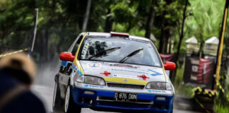 Suzuki Cultus milik Don Darmawan tuntaskan pertarungn di Kejurnas Sprint Rally 2023