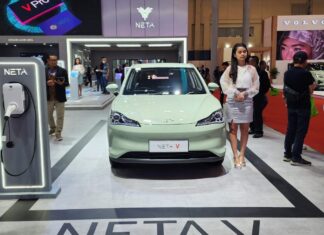 Mobil Listrik Neta V Sudah Bisa Dipesan di GIIAS 2023, Harga Rp 300 Jutaan Neta v giias
