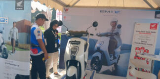 Skuter listrik Honda EM1 e: ambil bagian di event marathon