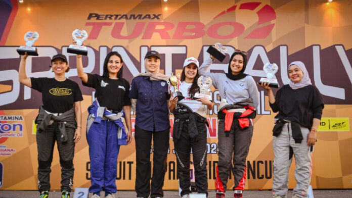 Pereli wanita Diva Zahra tampil perkasa di Kejurnas Sprint Rally Semarang 2024