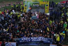 Perayaan Juara Nasional Rally 2024 yang dimenangkan oleh HRVRT selaku tuan rumah