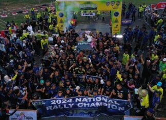 Perayaan Juara Nasional Rally 2024 yang dimenangkan oleh HRVRT selaku tuan rumah