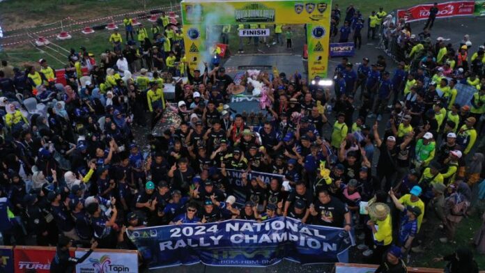 Perayaan Juara Nasional Rally 2024 yang dimenangkan oleh HRVRT selaku tuan rumah