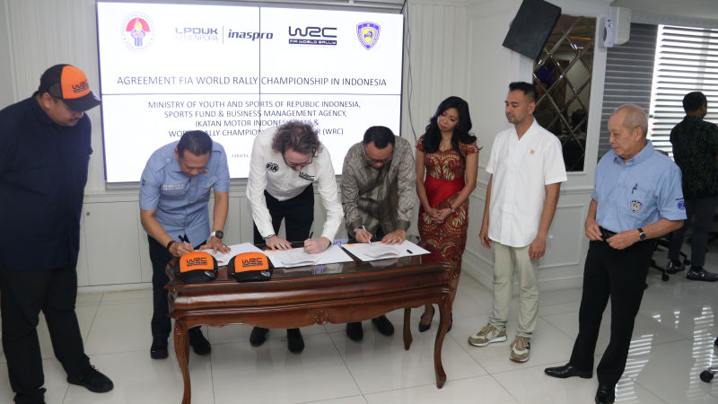 Penandatanganan MoU untuk penyelenggaraan WRC Indonesia