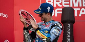 Podium Alex Marquez di MotoGP Mugello 2025