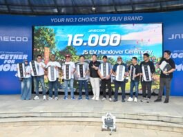 JAECOO J5 EV Tembus 16.000 Pengiriman, SUV Listrik Terlaris di Indonesia Hingga April 2026, sebanyak 16.000 unit SUV listrik JAECOO J5 EV telah dikirimkan kepada konsumen di Tanah Air.