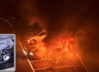 Waduh! Mobil MG Terbakar Saat Parkir Mobil MG terbakar