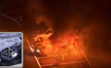 Waduh! Mobil MG Terbakar Saat Parkir Mobil MG terbakar