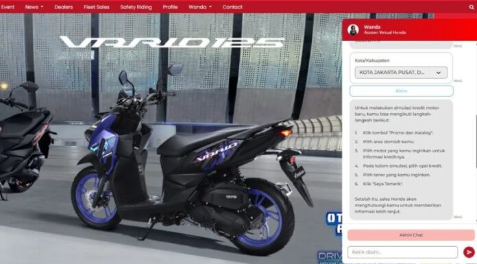 Pembelian motor Honda lebih mudah lewat Wanda