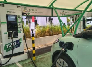 SPKLU iGreen+ Ultra Fast Charging Hadir di Kantor Pusat Pos Indonesia SPKLU iGreen+ Jakarta Pusat